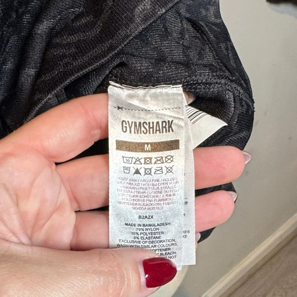 Gymshark Charcoal Textured Shorts - Picture 2 of 4